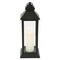 Northlight 15" LED Battery Operated Black Lantern with Flameless Candle